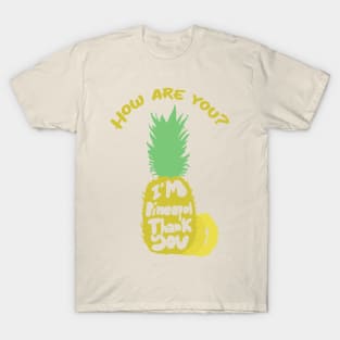 Funny Cool Summer Pineapple Tropical Design T-Shirt